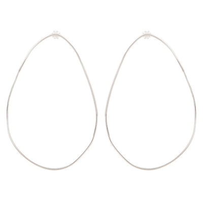 Extra Large Egg Hoop Stud Earrings - Johanna Brierley Jewellery Design
